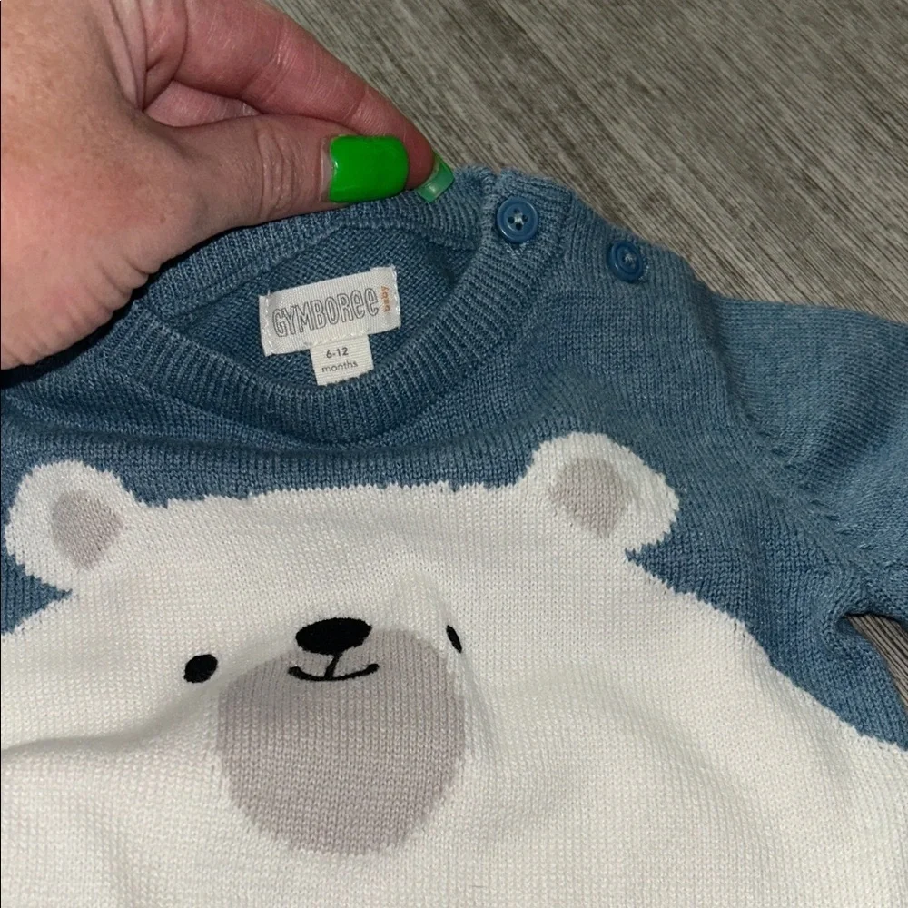 Gymboree blue and White Bear One Piece